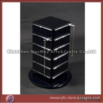 Black sqare high grade acrylic/lucite jewelry/necklace/bracelet display/holder stand